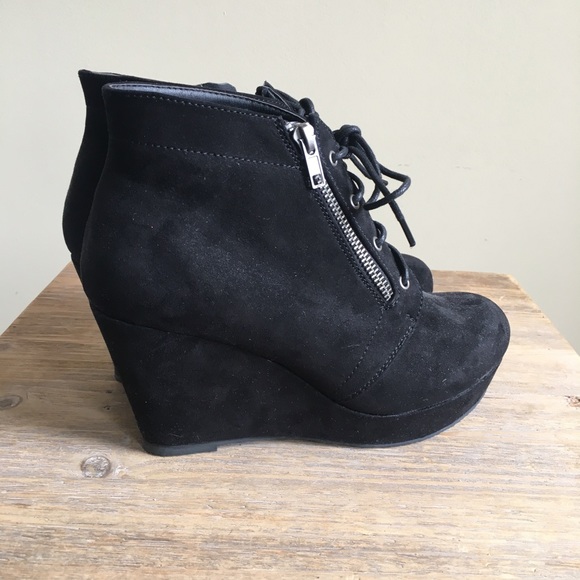 ofelia wedge lace up bootie